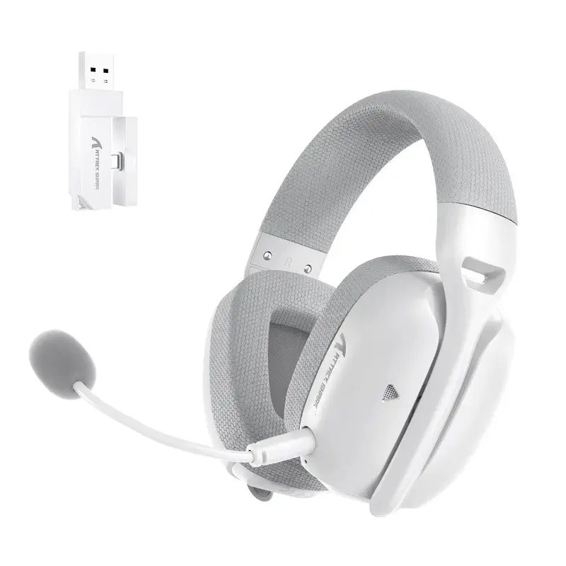 CASQUE GAMING ATTACK SHARK L80 PRO WIRELESS WHITE